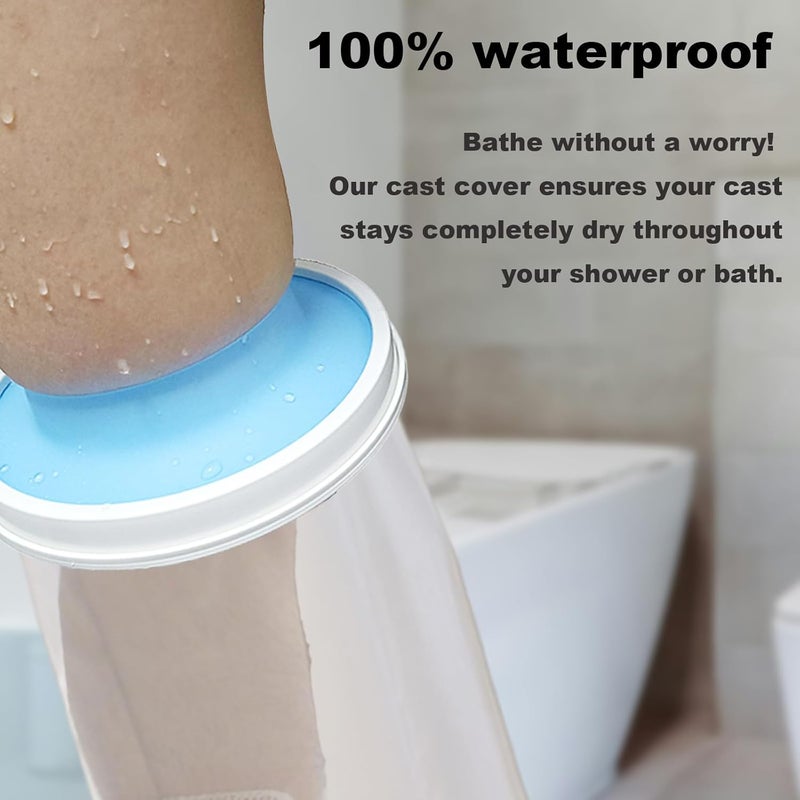 VerdGath Non-Slip Waterproof Foot Cast Covers for Shower Adult, Shower Boot Foot Protector, Adult Cast Protector for Shower Ankle Foot After Surgery(15.75" in. Long) - Image 4